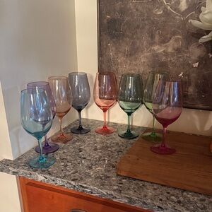 Multicolor plastic Wine Glass Set of 8